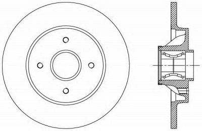 OPEN PARTS bda238730 -  Тормозной диск